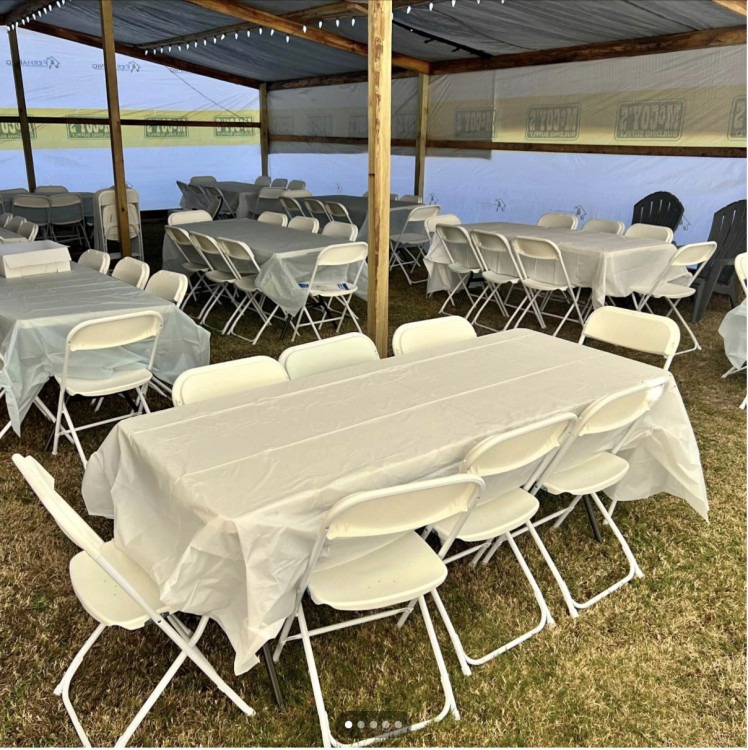 Tables and chairs