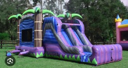 Double lane bounce house combo