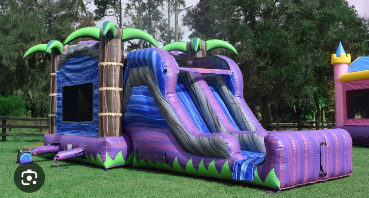Double lane bounce house combo